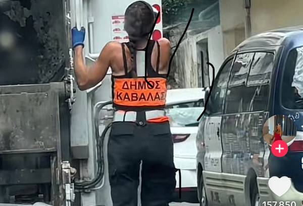 Viral η εργαζόμενη καθαριότητας στην Καβάλα: Με χαμόγελο, στιλ και δύναμη