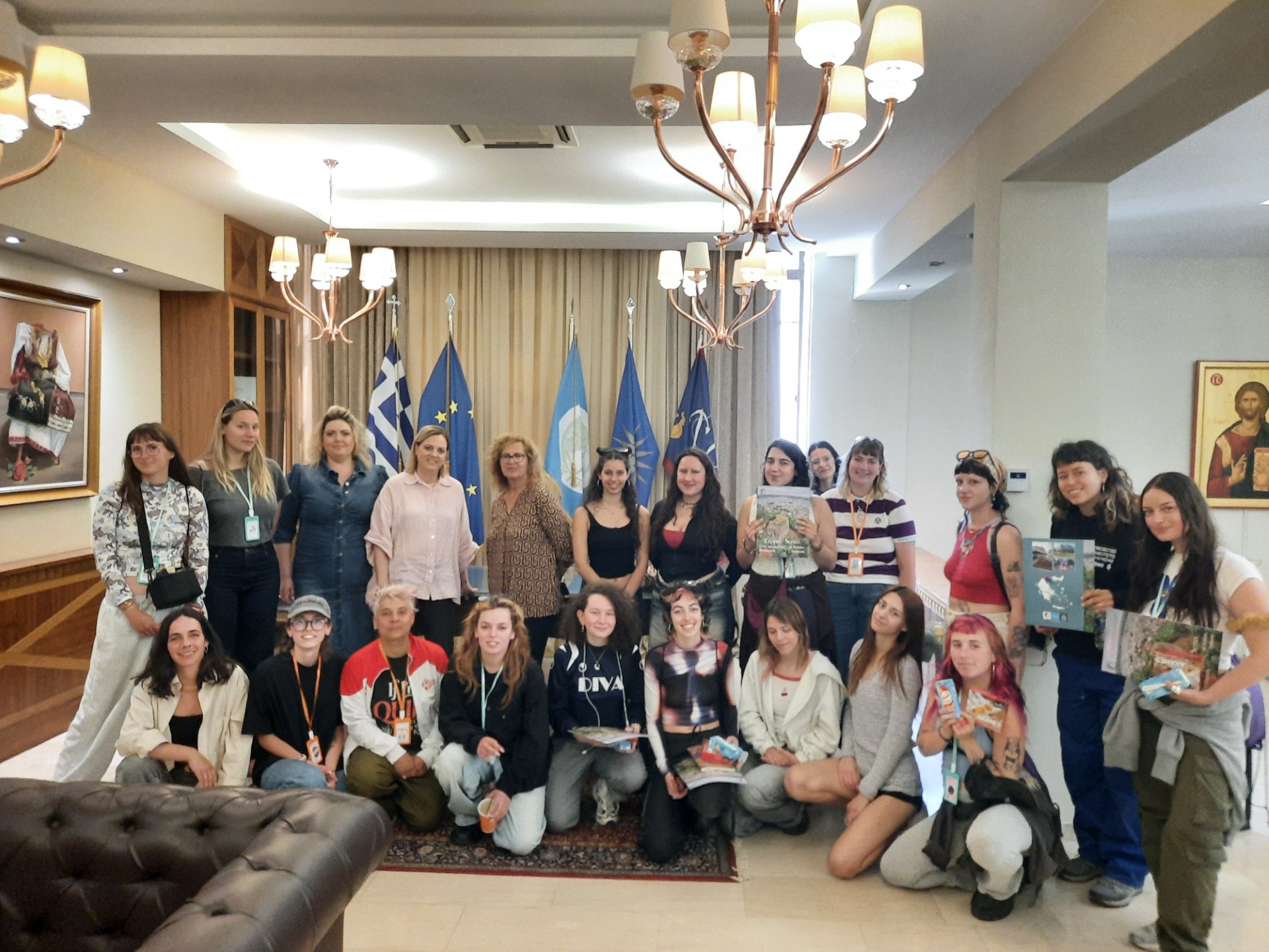 Σέρρες – Νέες από Ελλάδα, Ισπανία, Γαλλία και Γερμανία στο Δημαρχείο Σερρών