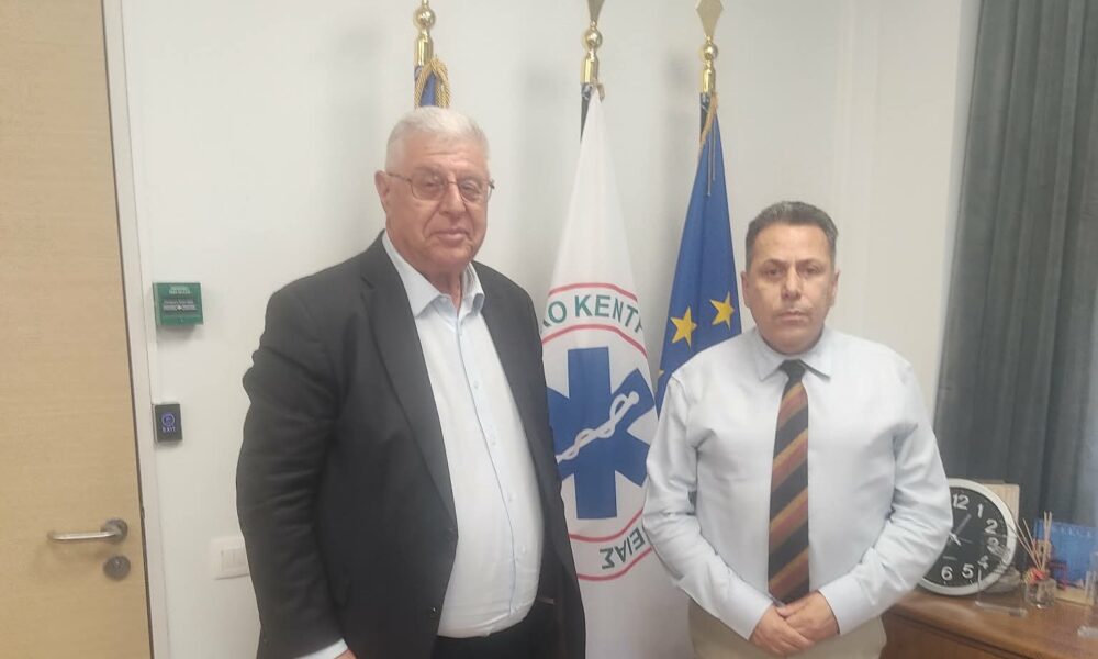 Συνάντηση Γιάννη Πασχαλίδη με τον Διοικητή του ΕΚΑΒ Γεώργιο Χαραλάμπους
