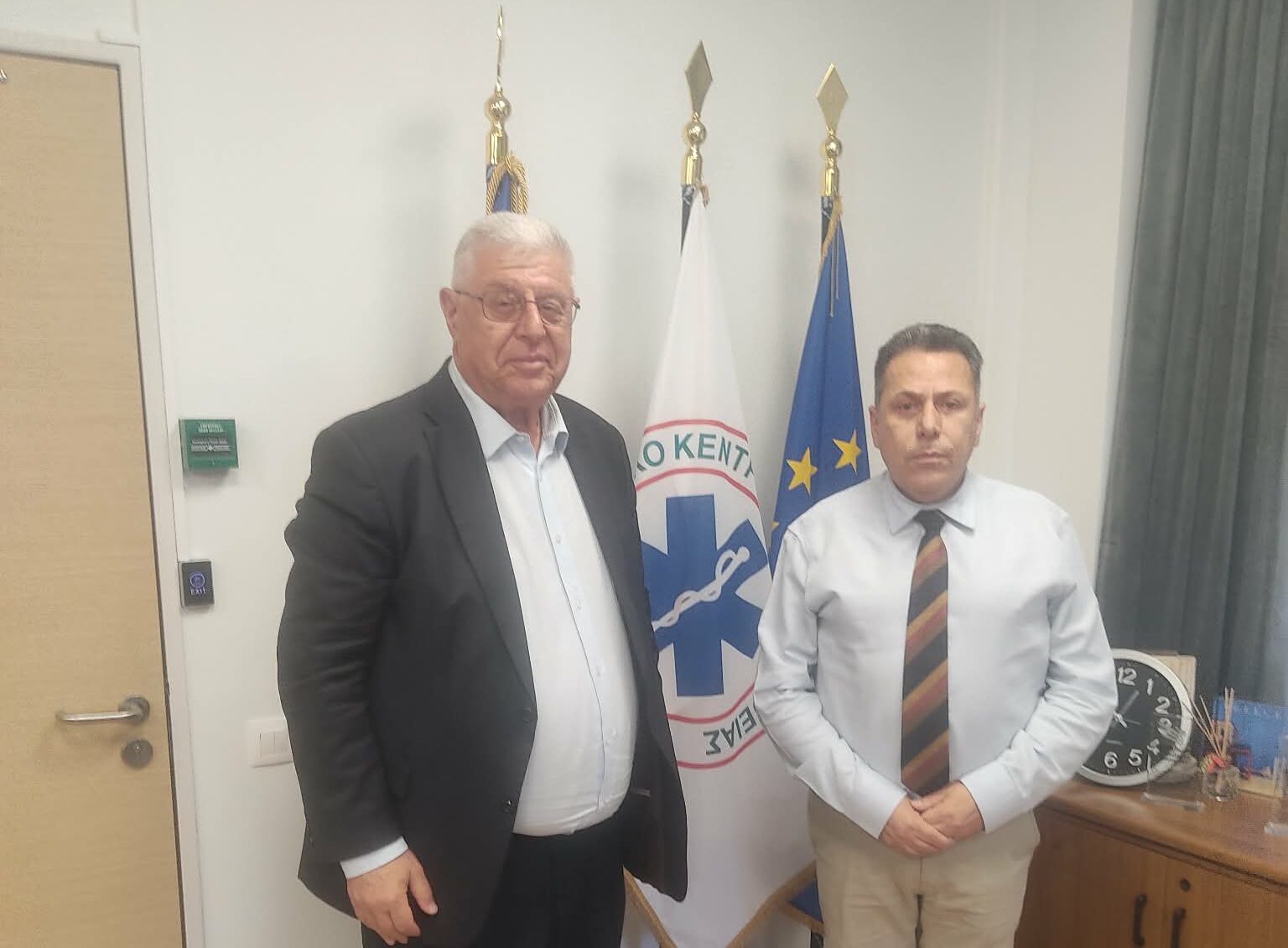 Συνάντηση Γιάννη Πασχαλίδη με τον Διοικητή του ΕΚΑΒ Γεώργιο Χαραλάμπους
