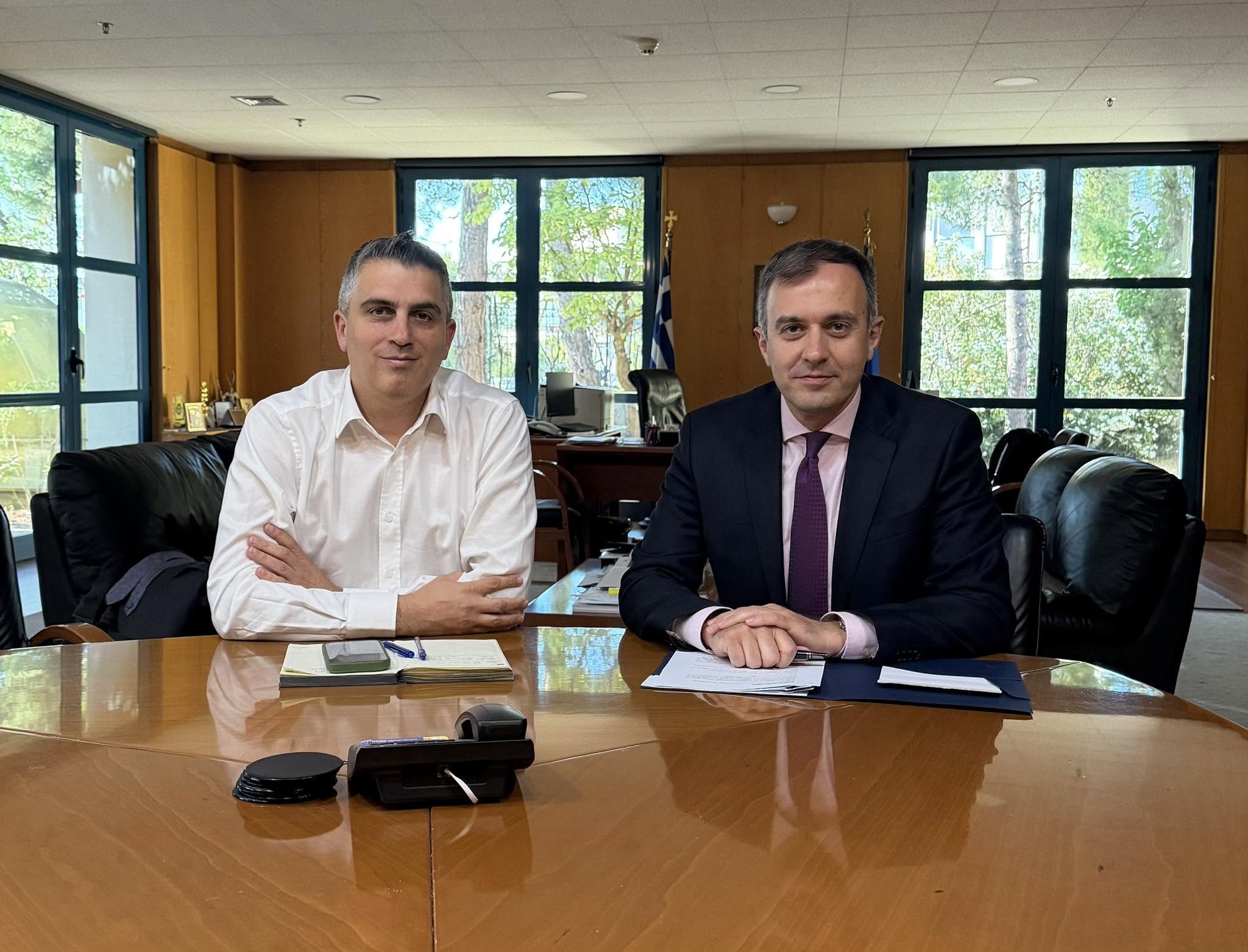 Συνάντηση Τάσου Χατζηβασιλείου με τον Χρίστο Δήμα για τις υποδομές στις Σέρρες