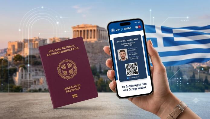 Ελλάδα-το ελληνικό διαβατήριο διαθέσιμο στην εφαρμογή Gov.gr Wallet