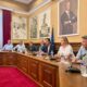 Ο υφυπουργός Εσωτερικών Κωνσταντίνος Γκιουλέκας κατά τη διάρκεια επίσκεψης και σύσκεψης με τοπικούς φορείς στις Σέρρες.