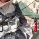 Συντρίμμια πολυκατοικίας που κατέρρευσε στα Πετράλωνα στην οδό Αλκμήνης