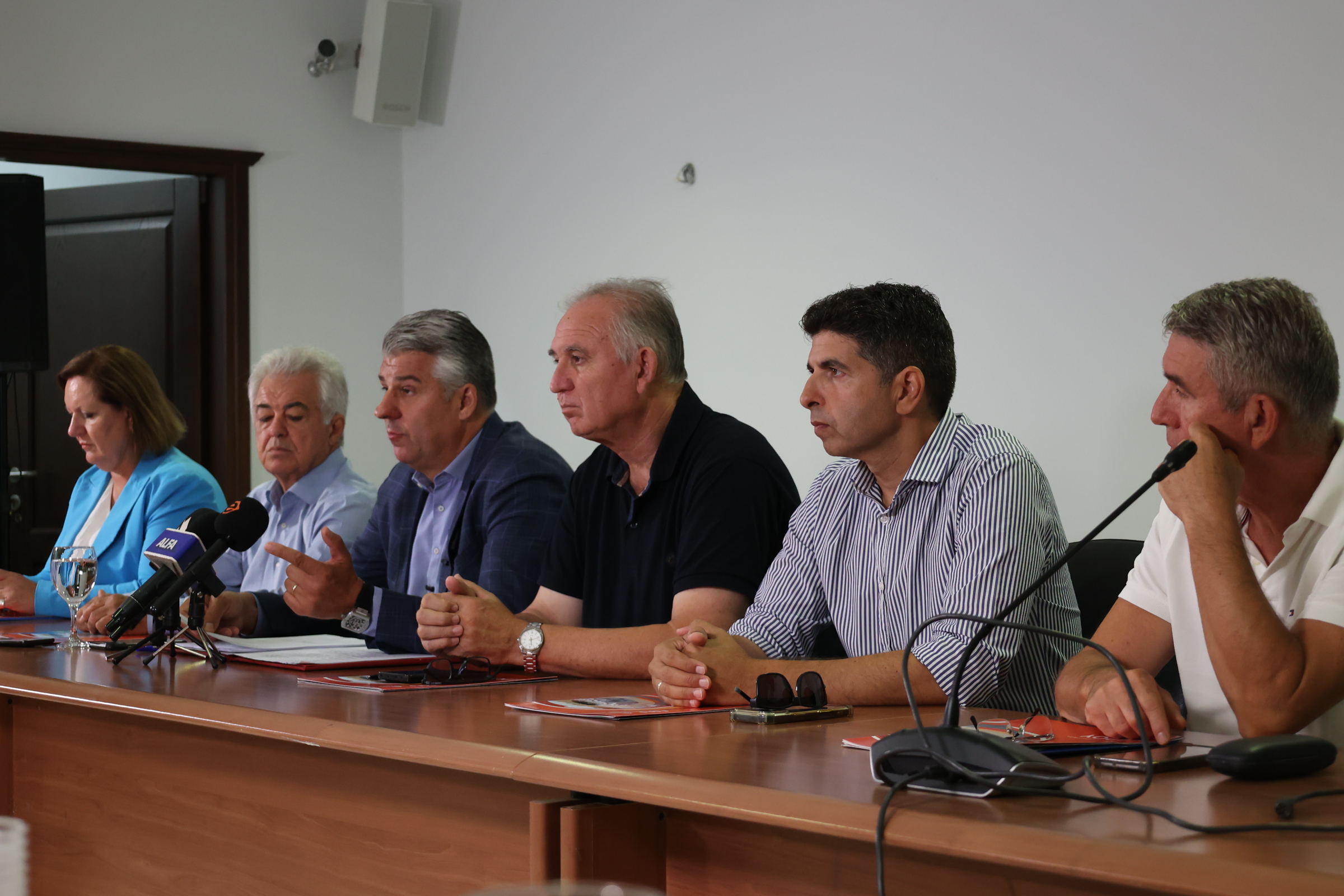Ο περιφερειάρχης Ανατολικής Μακεδονίας και Θράκης Χριστόδουλος Τοψίδης κατά την παρουσίαση του απολογισμού έργου για την Περιφερειακή Ενότητα Έβρου.