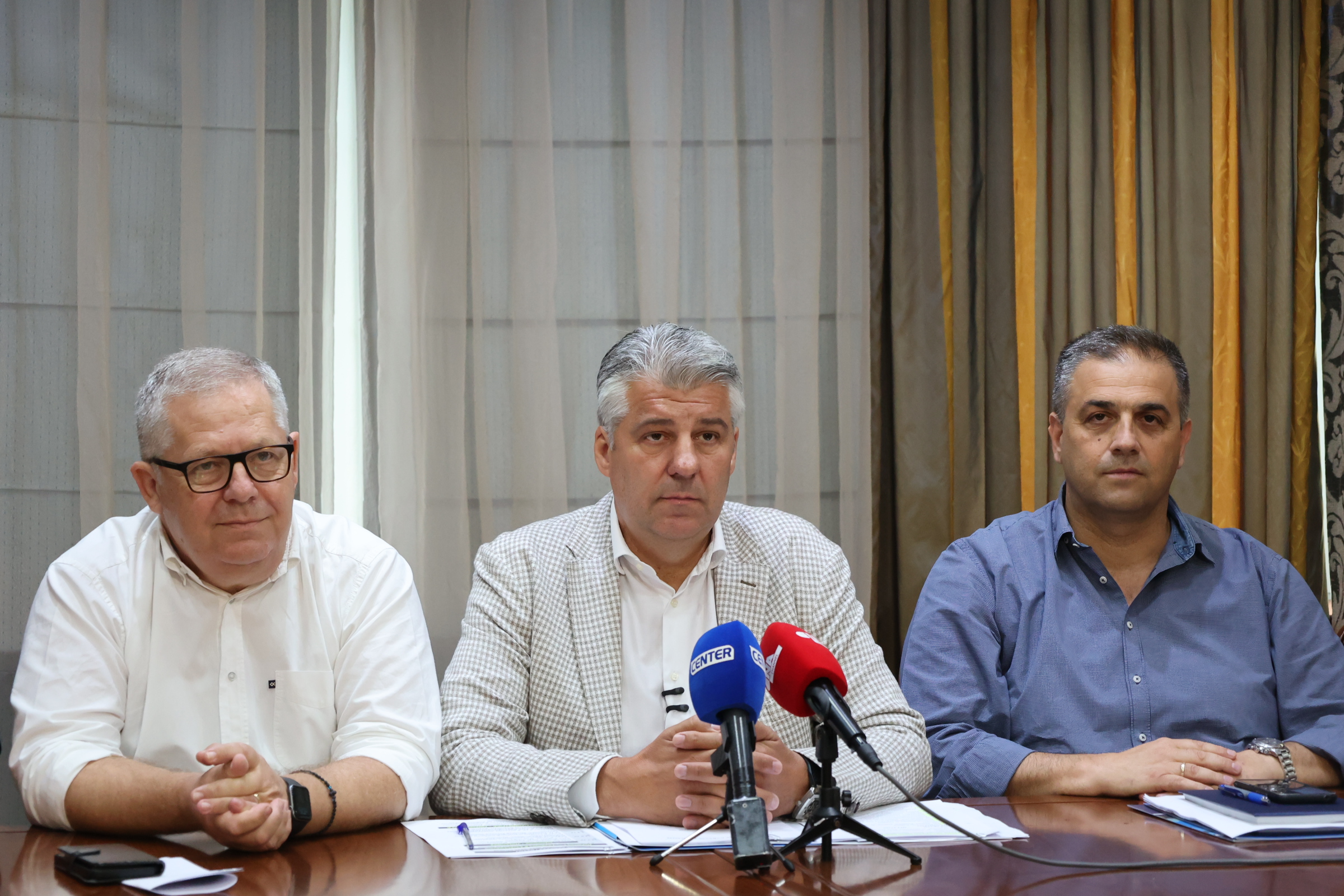 Ο Περιφερειάρχης Ανατολικής Μακεδονίας και Θράκης Χριστόδουλος Τοψίδης κατά την παρουσίαση του απολογισμού στην Περιφερειακή Ενότητα Καβάλας.